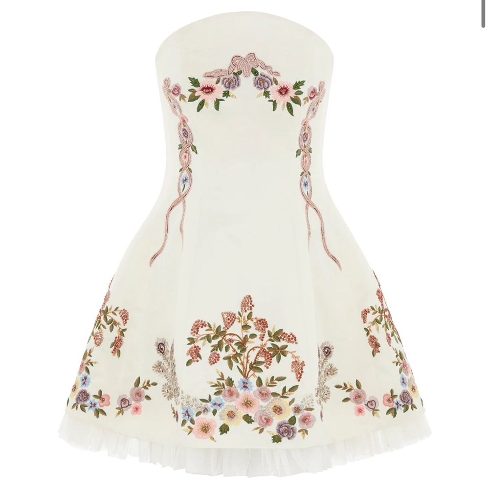 Clio Peppiatt Peacock Mini Dress